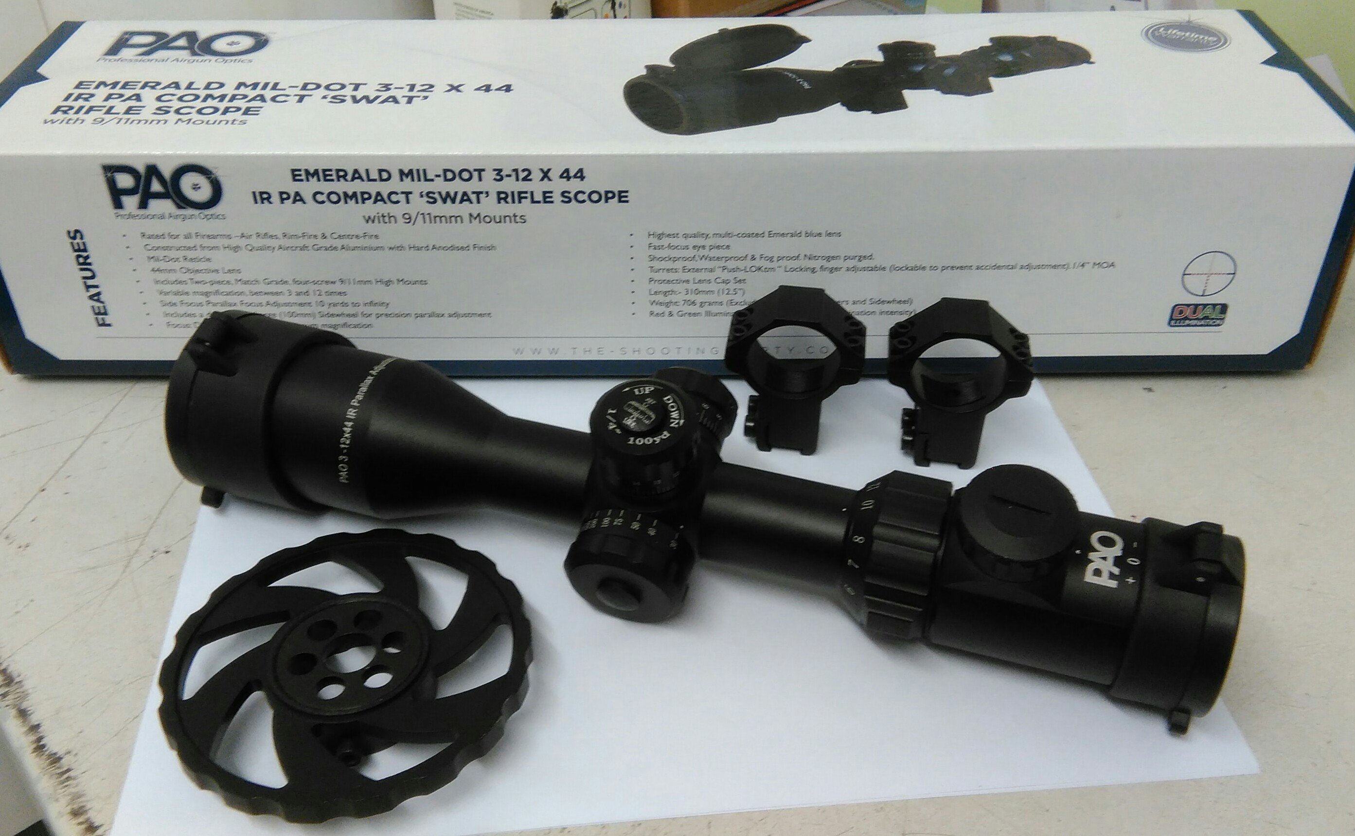 PAO Emerald 3-12x44 Swat scope. ***Now sold***