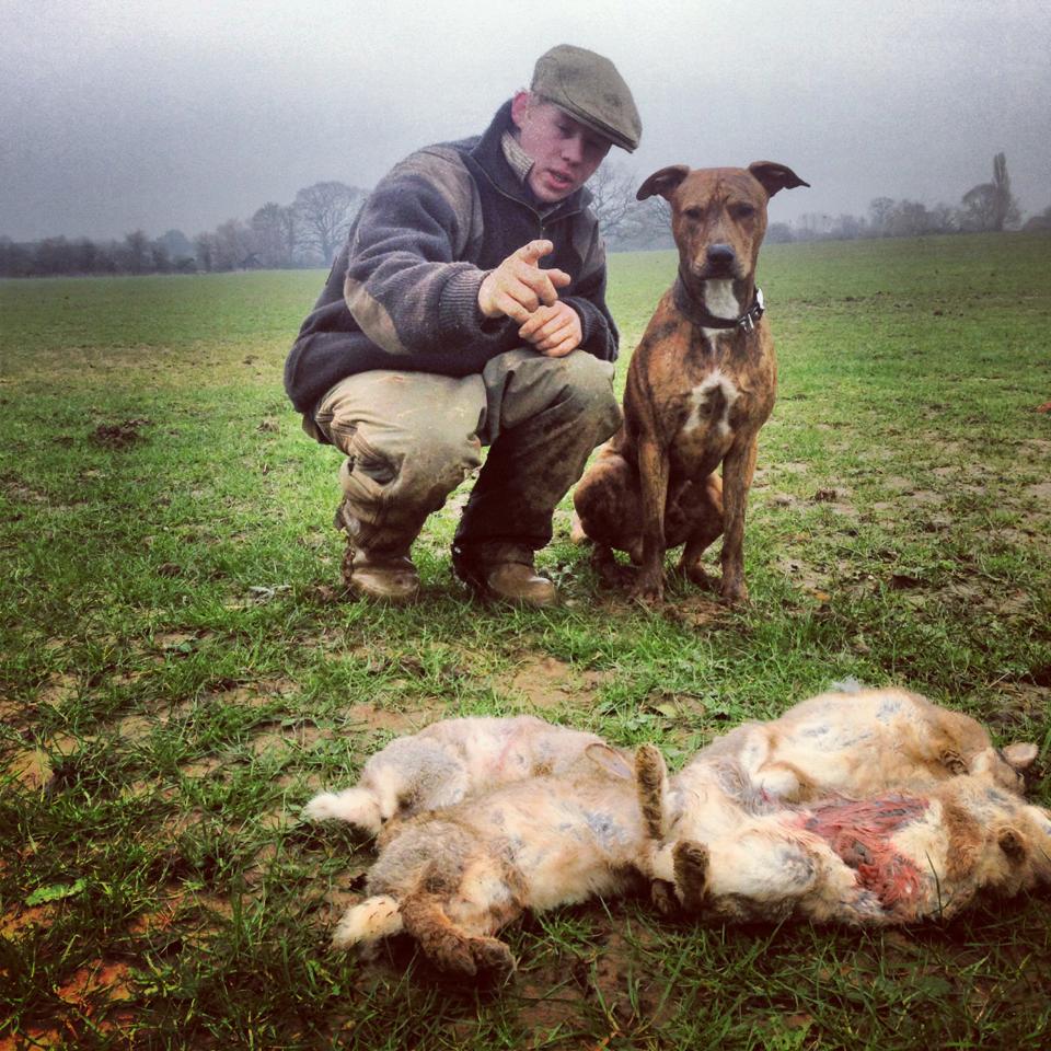 me and bramble after a morning ferreting