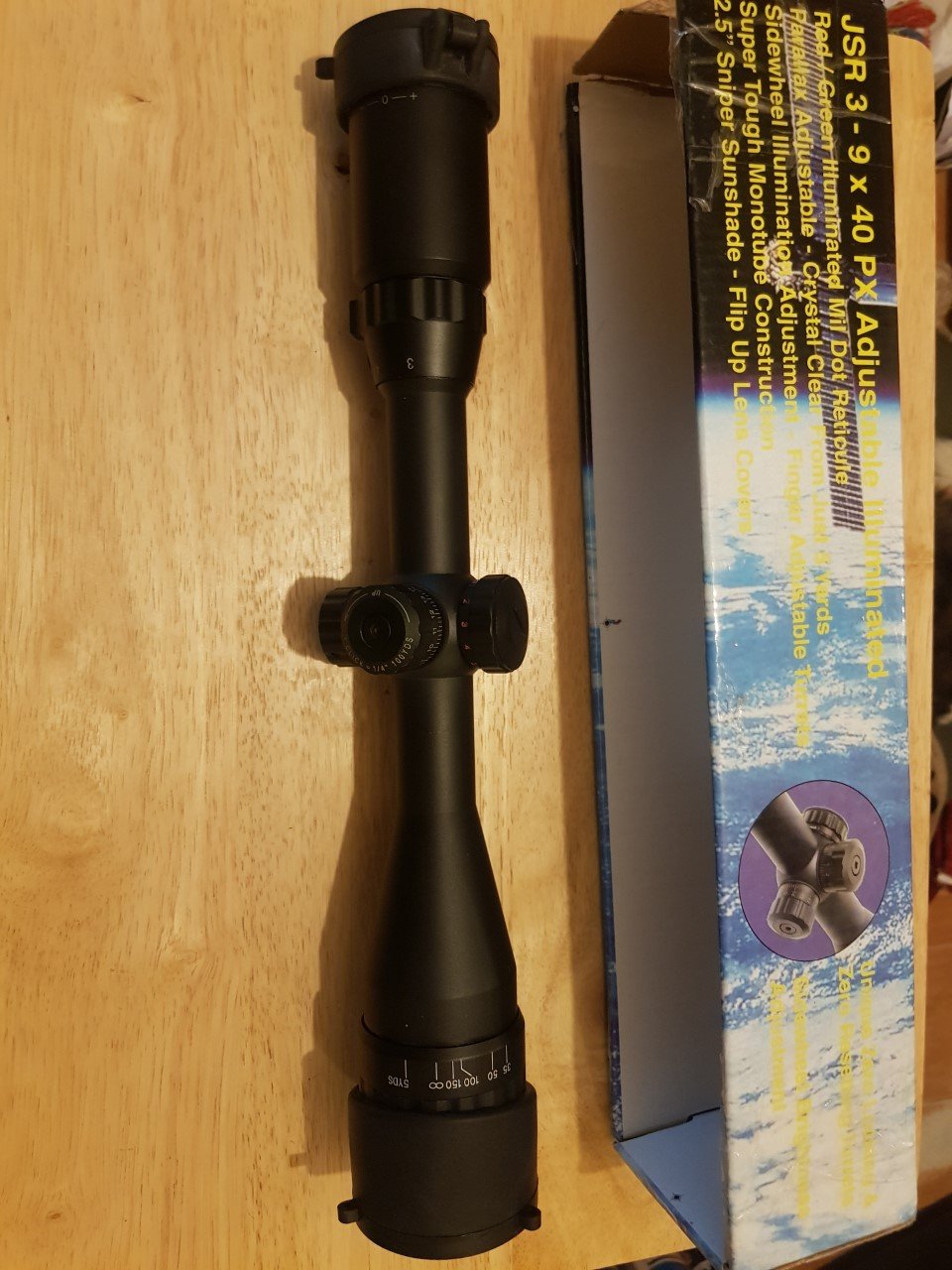 JSR 3-9X40 AO Illuminated scope