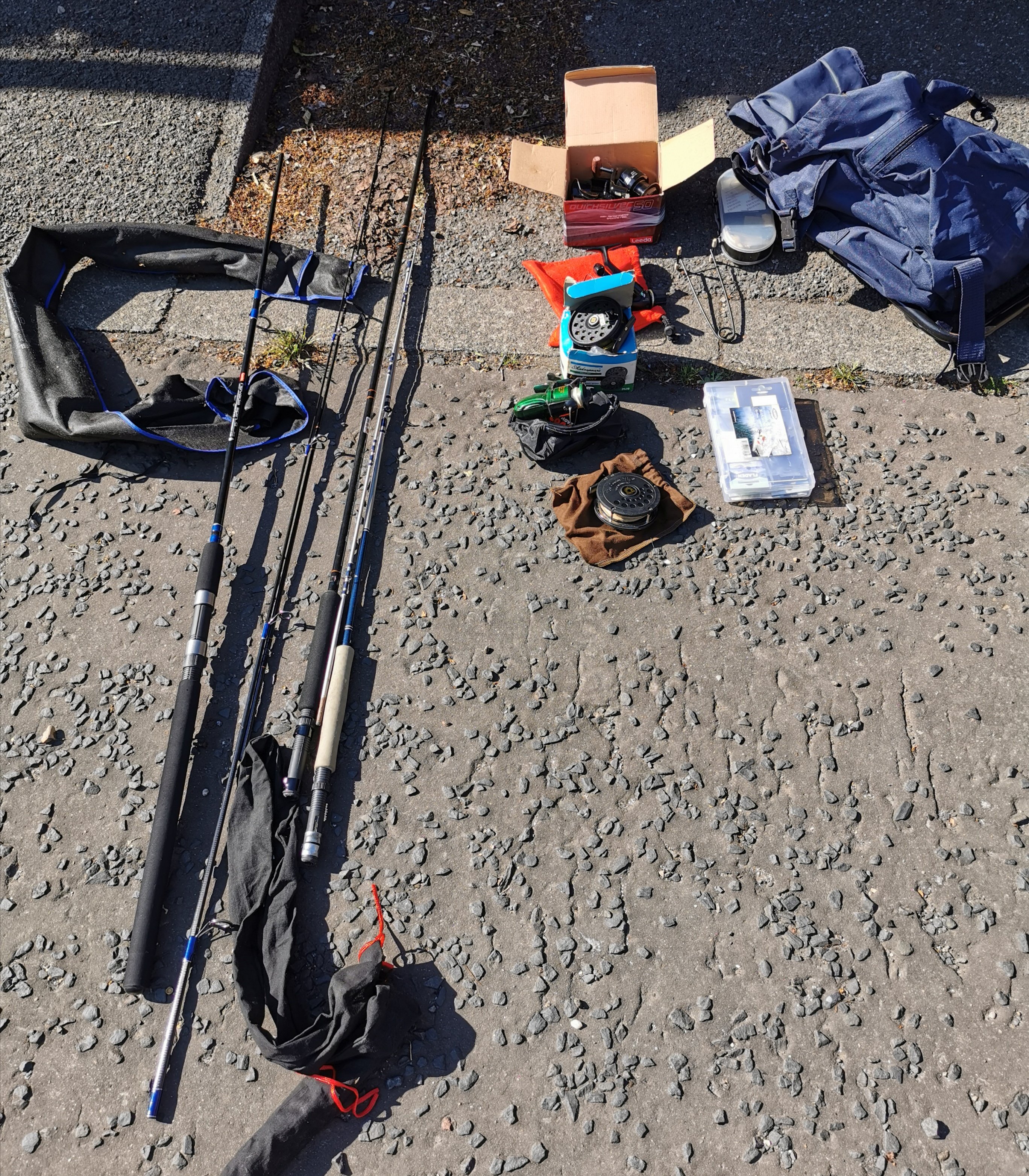 Fly fishing and fresh water rods reels etc 99 % unused
