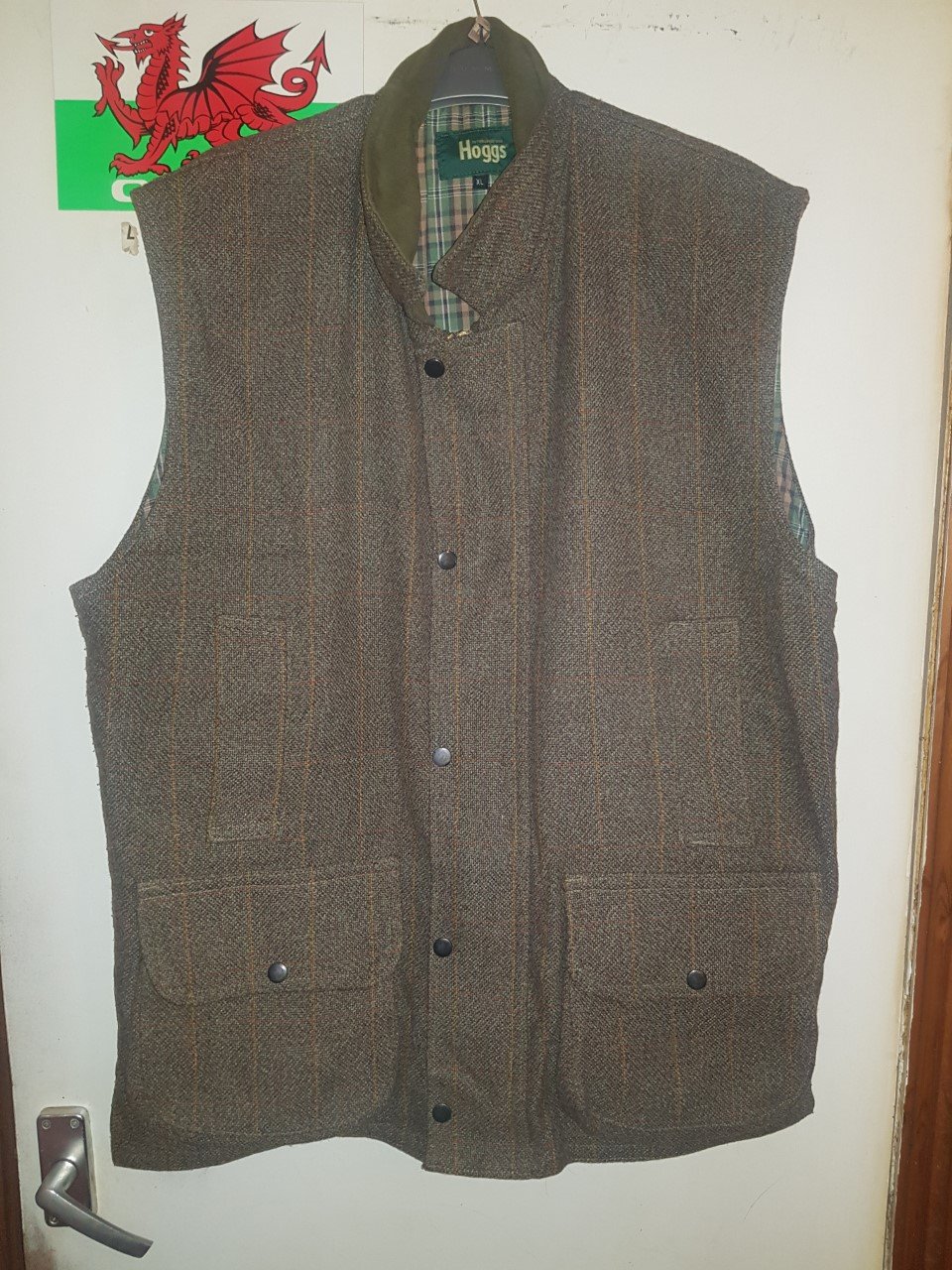 Hoggs tweed shooting waistcoat,size XL