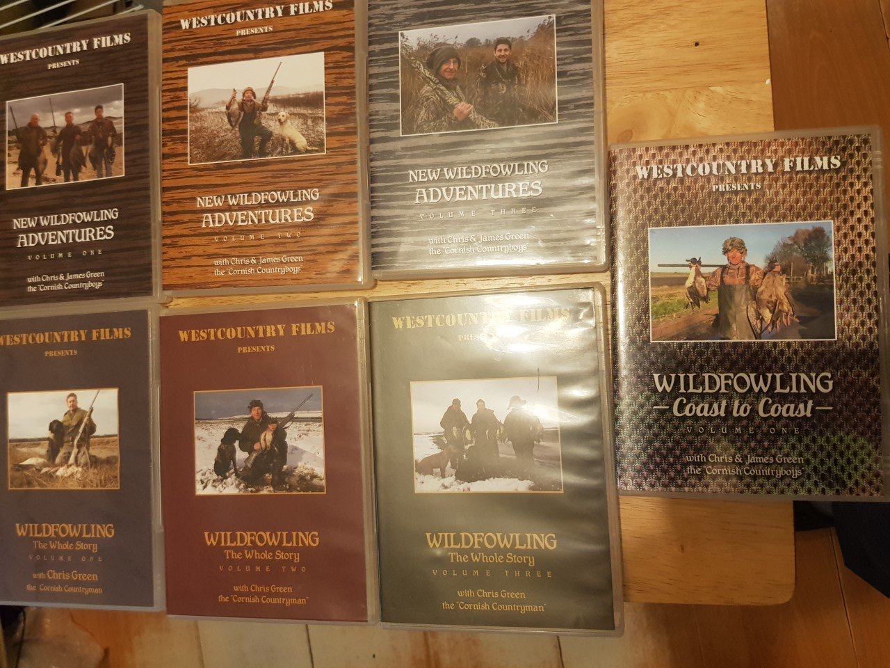 7x WESTCOUNTRY FILMS Wildfowling dvd's,Chris & James Green,
