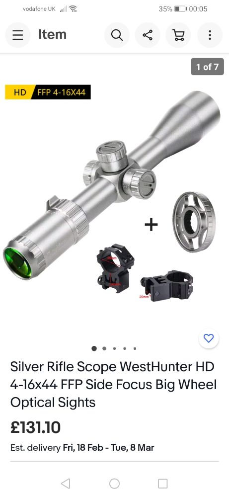 Westhunter ffp scopes 4x16x44