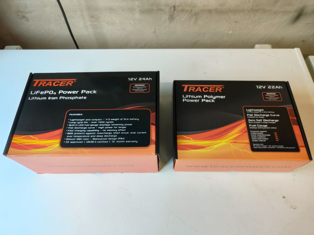 Brand new tracer lithium batterys and tracer 140 veriable power ltd edition