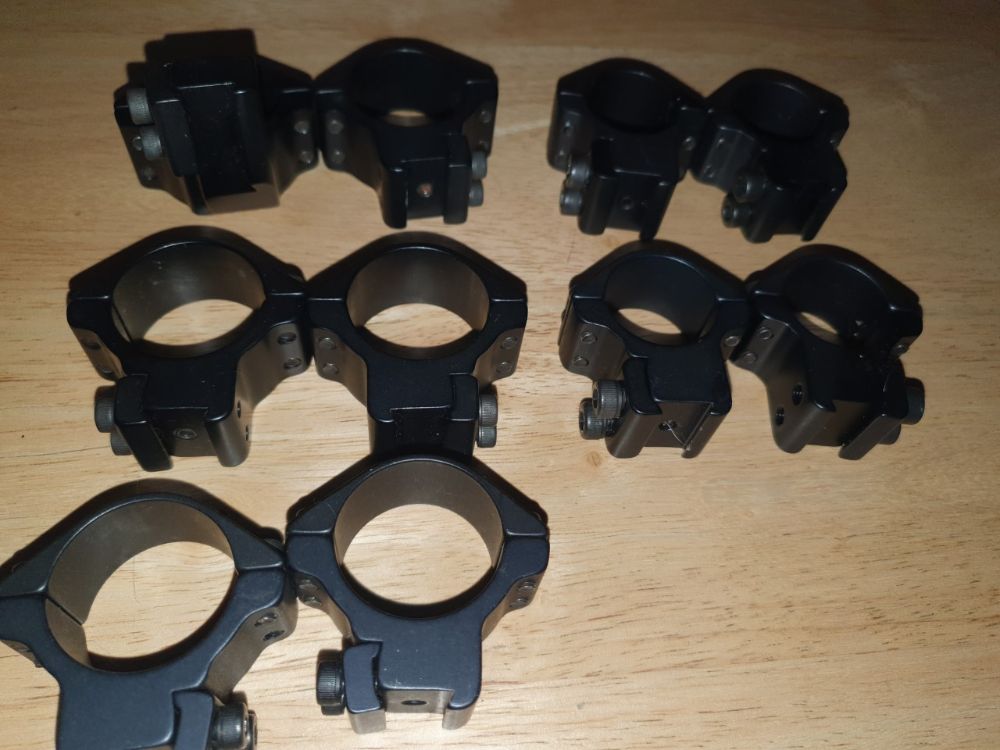 Sport Match mounts, 25mm & 30mm, 5 sets